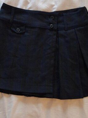 PULL&BEAR Retro plaid pleated short skirt